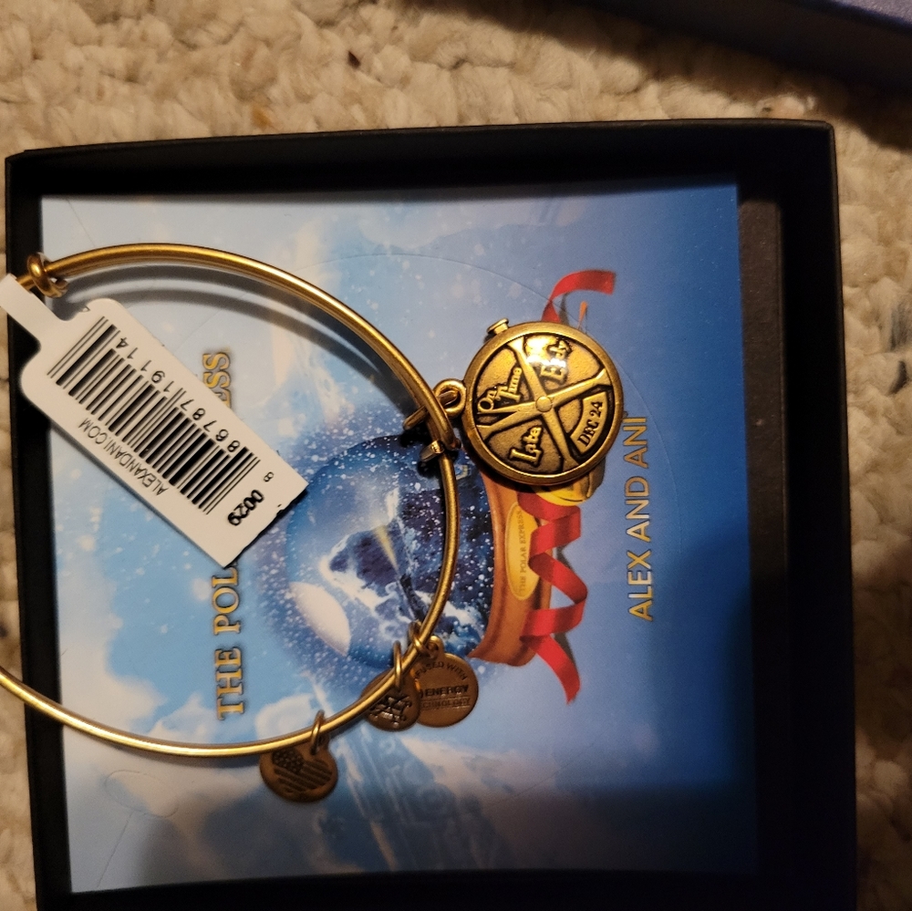 The Polar Express Watch Pendant Alex And Ani Bracelet NWT
